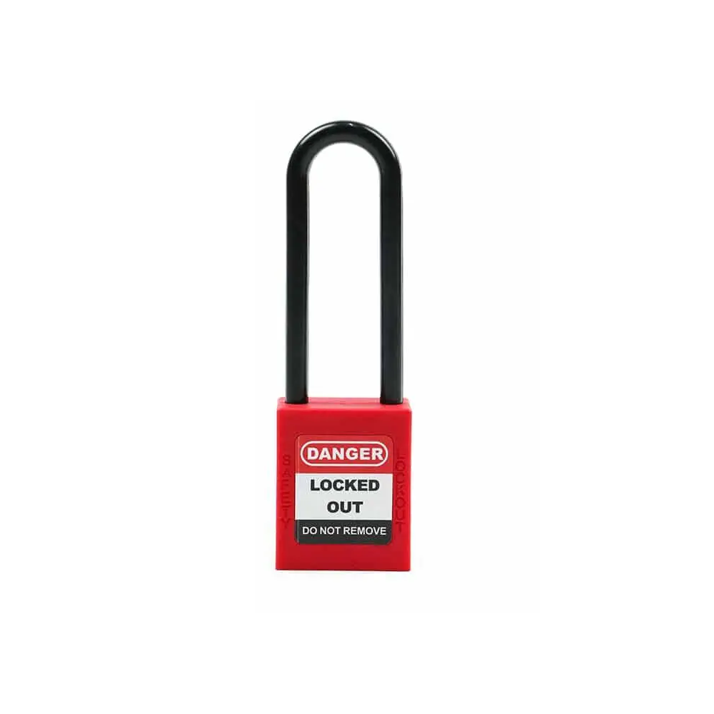 76mm Plastic Long Shackle Safety Padlock