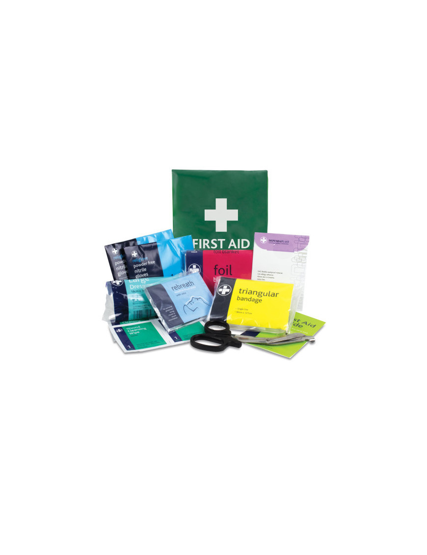 Workplace First Aid Kit - Personal Issue - Vinyl Pouch - One Size - Green