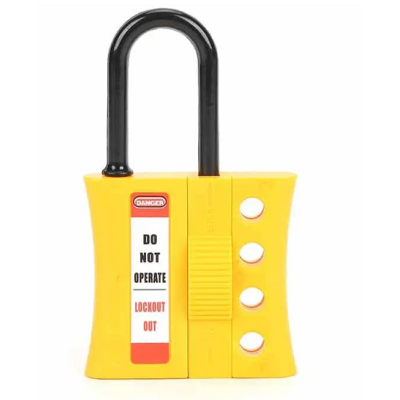 Yellow Nylon Shackle 4 Hole Lockout Hasp | Industrial LOTO Device