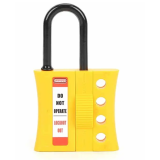 Yellow Nylon Shackle 4 Hole Lockout Hasp | Industrial LOTO Device