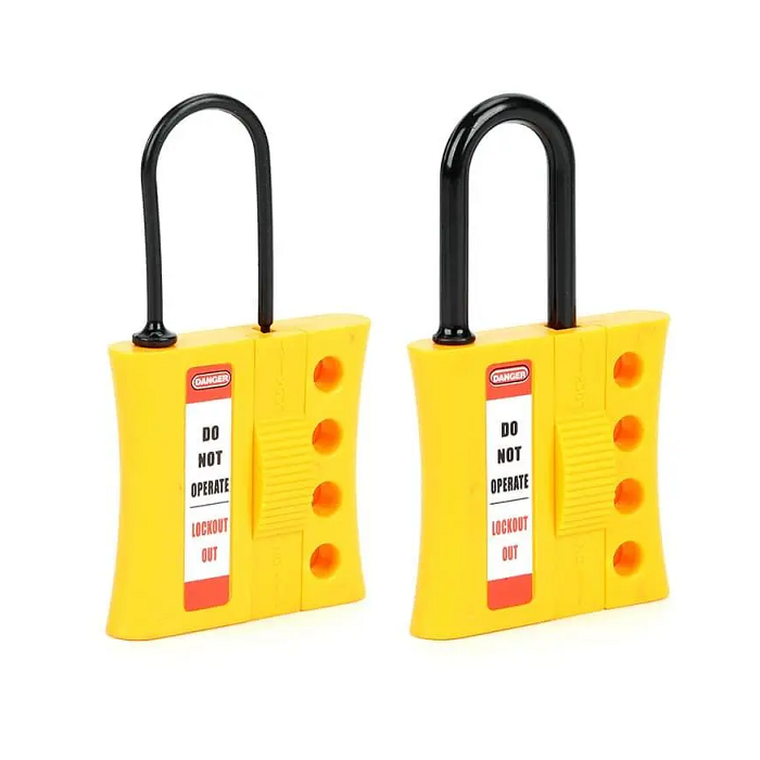 Yellow Nylon Shackle Safety 4 Hole Lockout Hasp Device