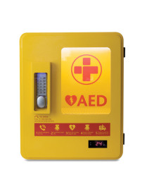 AED Alarmed Outdoor Heated Metal Cabinet