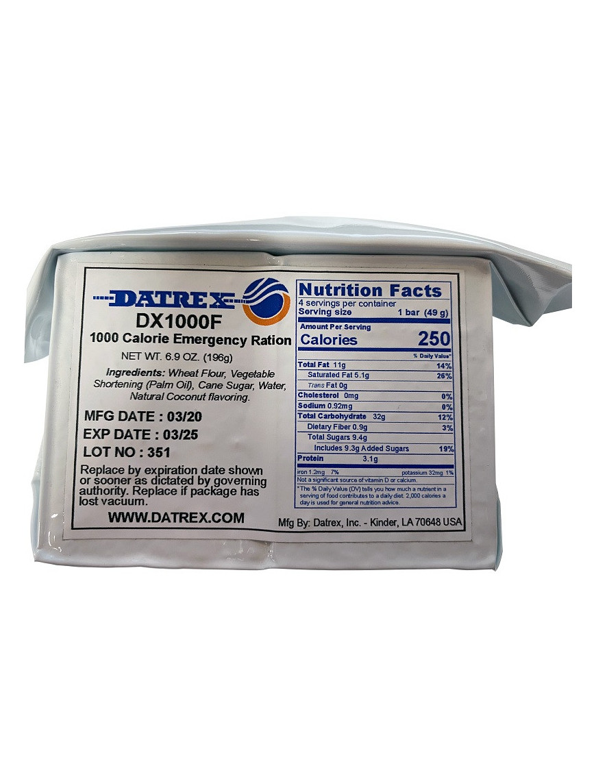 DATREX AVIATION RATION 1,000 KCAL, 76 PACKS