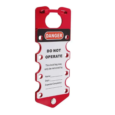 8 Hole Aluminum Lockout Hasp in Nigeria | Labeled Industrial LOTO Device