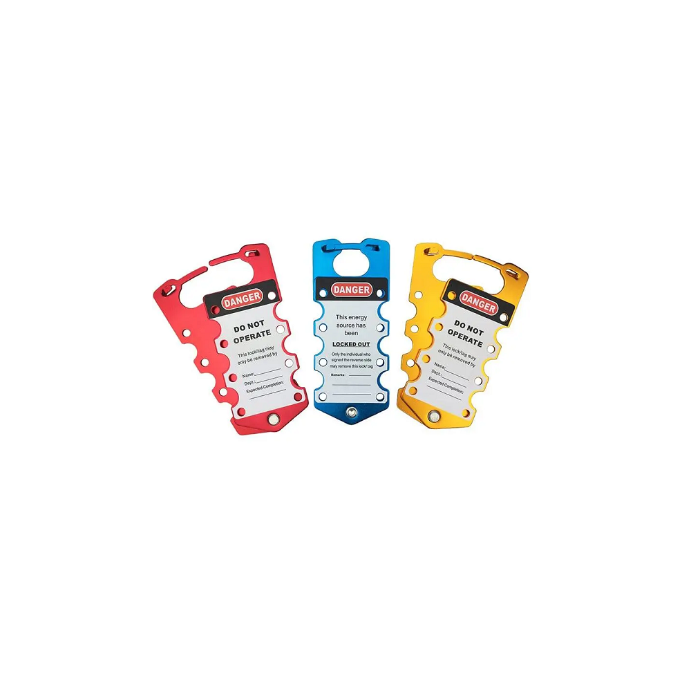 Safety Lockout Tagout Aluminum Alloy Labelled Group Lockout Hasps