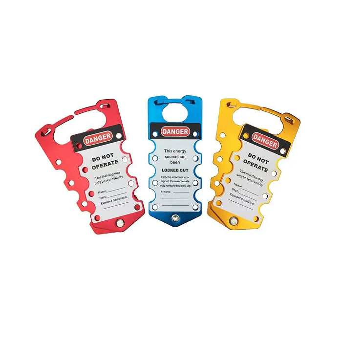 Safety Lockout Tagout Aluminum Alloy Labelled Group Lockout Hasps