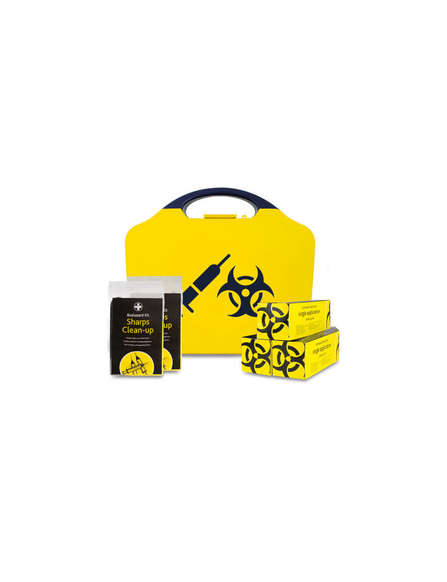 Biohazard Kit - Combination Clean-Up - 5 Application - Aura3 Box - Large - Yellow
