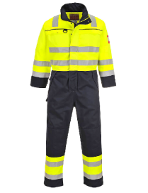 PORTWEST FR60 - Bizflame Work Hi-Vis Multi-Norm Contrast FR Coverall - Yellow/Navy