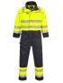 PORTWEST FR60 - Bizflame Work Hi-Vis Multi-Norm Contrast FR Coverall - Yellow/Navy