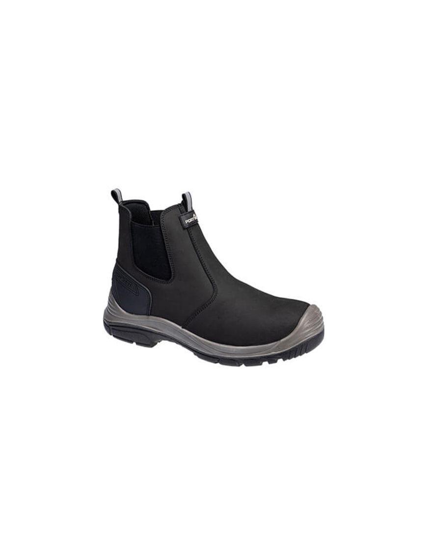 PORTWEST FV02 - Steel Action Nubuck Dealer Boot S7 SC FO SR - Black/Grey
