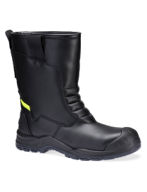FD07 - Steel Leather Winter Rigger Boot S3L SC HRO CI SR - Black