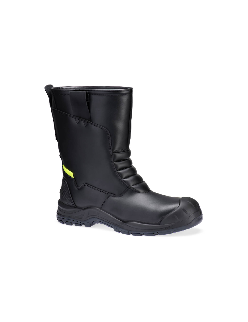 FD07 - Steel Leather Winter Rigger Boot S3L SC HRO CI SR - Black