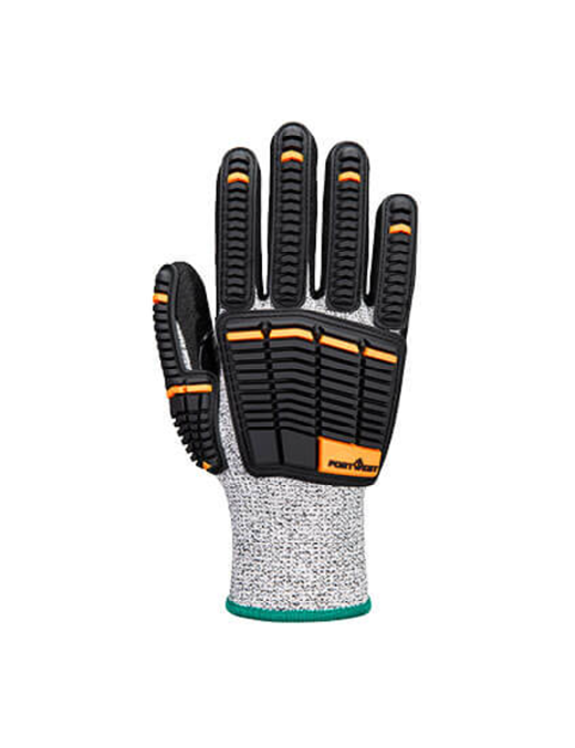 PORTWEST A718 - Impact C13 Nitrile Foam Glove Grey/Black