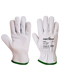 A260 - Leather Driver 115 Goat Grain Glove Grey