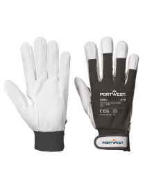 A250 - Leather 110 Grain Palm Mechanical Glove - Black