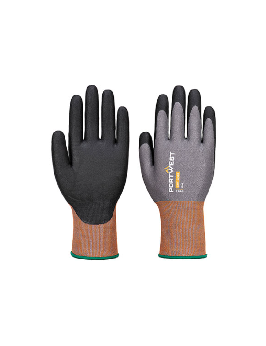 PORTWEST CT21 - CT Cut C21 Nitrile Glove Grey/Black