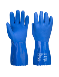 Portwest A881 - Chem 300 PVC Marine Gauntlet - Blue