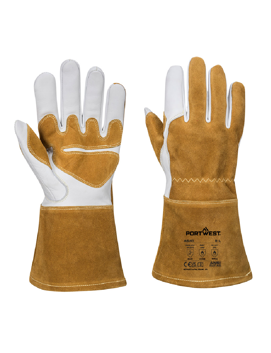 Portwest A540 - MIG Welders 320 Grain Leather Reinforced Gauntlet