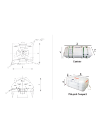 LALIZAS Liferaft SOLAS DEEP SEA II, Throw Overboard