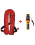 Lamda Inflatable Lifejacket Auto, 150N & 275N, SOLAS/MED with Ocean Signal MOB1, set