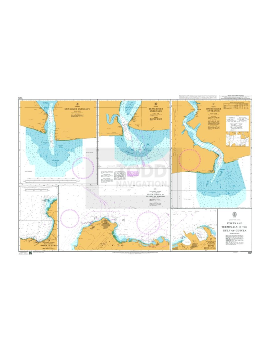 Admiralty Nautical Chart 1321 Ports and Terminals in the Gulf of Guinea in Nigeria