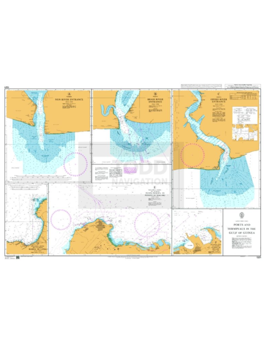 Admiralty Nautical Chart 1321 Ports and Terminals in the Gulf of Guinea in Nigeria