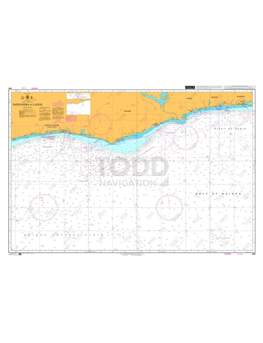 Sassandra to Lagos 595 British Nautical Chart | ORDER Now in Nigeria