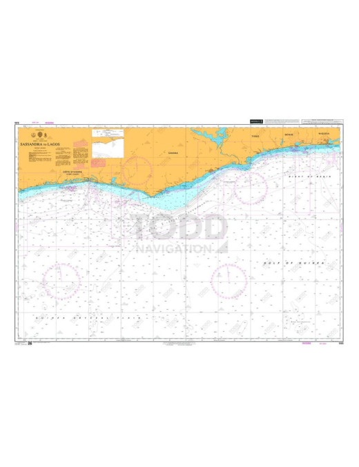 Sassandra to Lagos 595 British Nautical Chart | ORDER Now in Nigeria