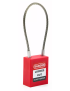 Steel Cable Shackle Safety Padlock for secure industrial lockout-tagout and reliable equipment protection.