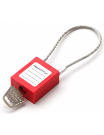 175mm Steel Cable Shackle Safety Padlock