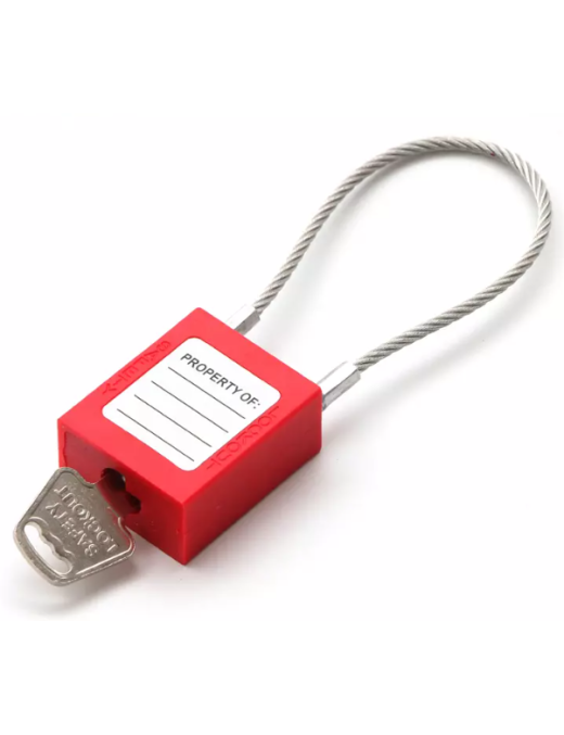 175mm Steel Cable Shackle Safety Padlock