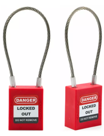 175mm Steel Cable Shackle Safety Padlock