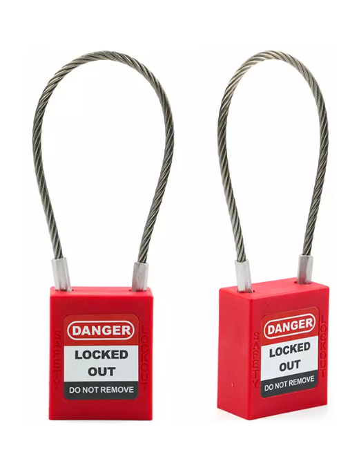175mm Steel Cable Shackle Safety Padlock