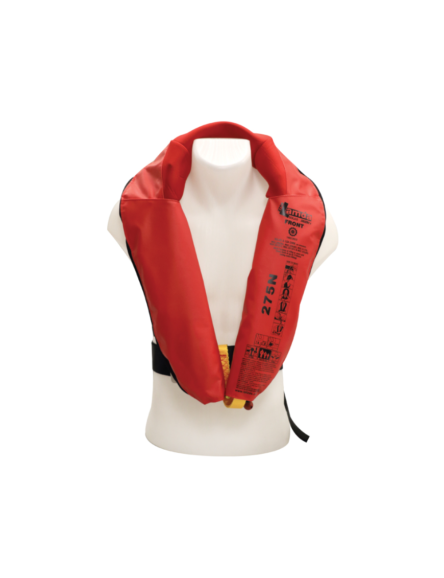 Lalizas Lamda Inflatable Lifejacket Auto, 150N & 275N, SOLAS/MED with Ocean Signal MOB1, set