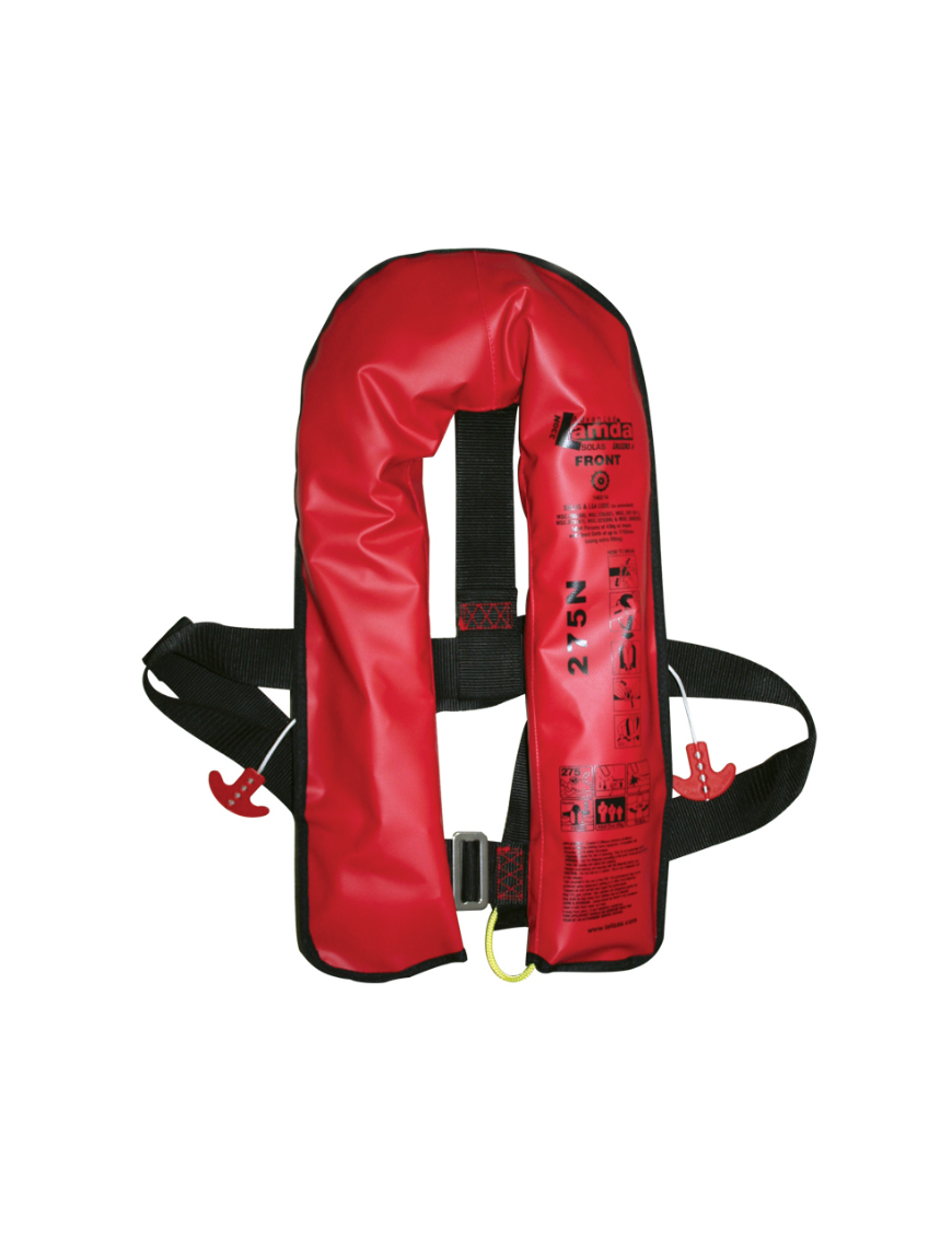 Lalizas Lamda Inflatable Lifejacket Auto, 150N & 275N, SOLAS/MED with Ocean Signal MOB1, set