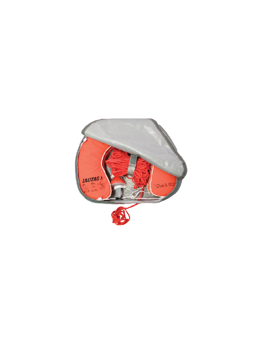 Set Horseshoe Lifebuoy 'Quick RD' orange, Lifeb. Light 71325, 30m rope, case gray