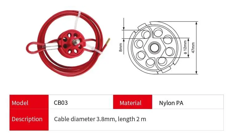 Adjustable Steel Cable Lockout